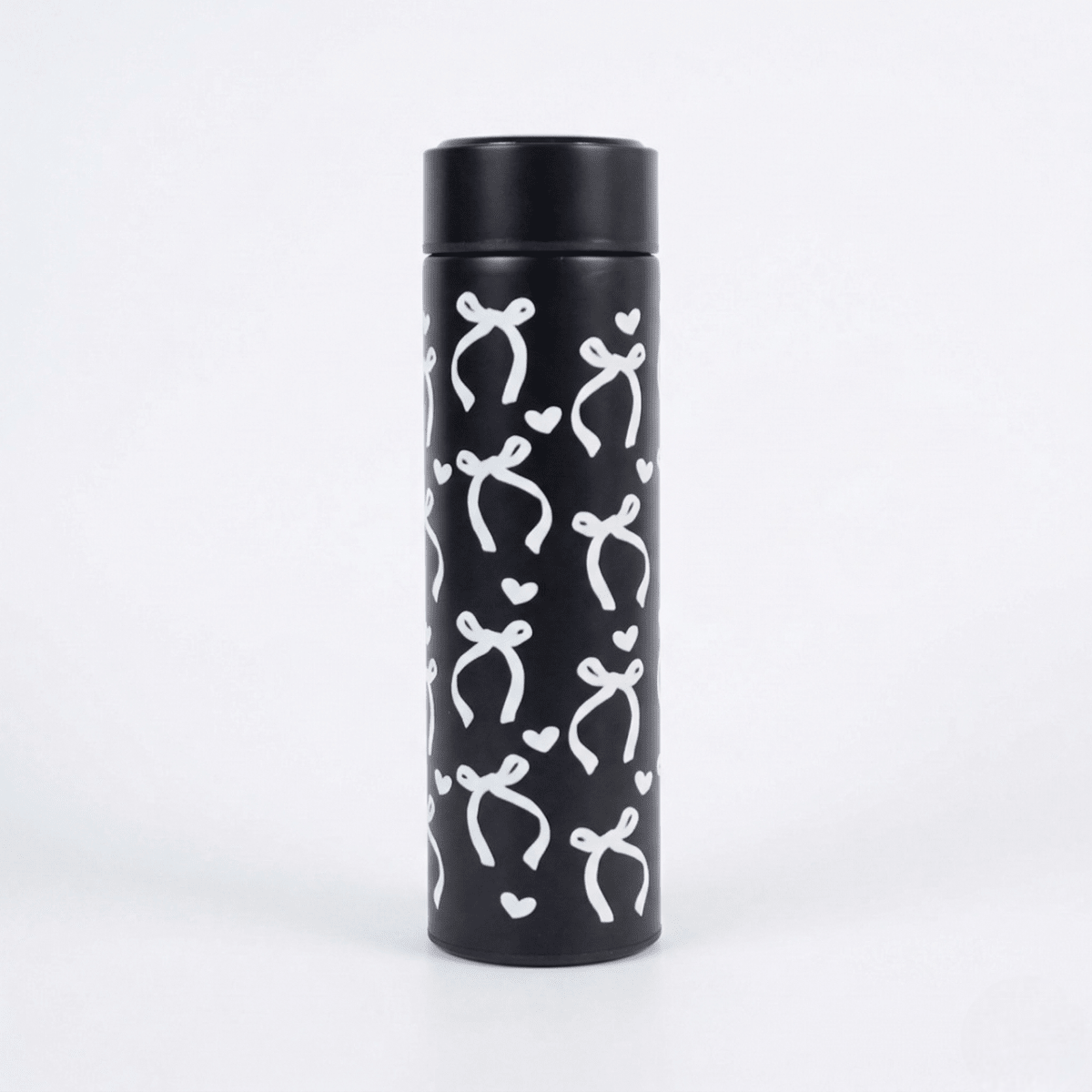 White Bow Design Stainless Steel Water Bottle - Memories InsiteWHITE BOW DESIGN STAINLESS BOTTLE